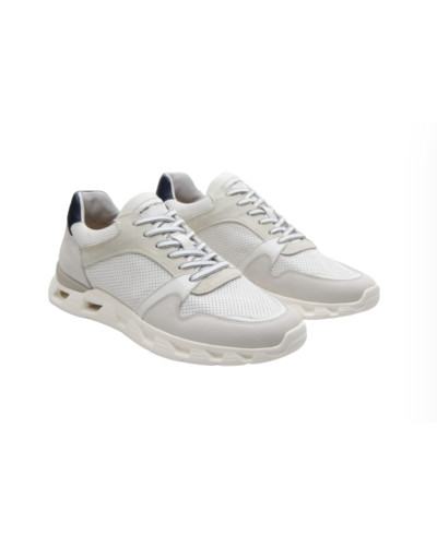 Scarpe uomo Ambitious 13448A sneakers in pelle/tessuto bianco US24AM15