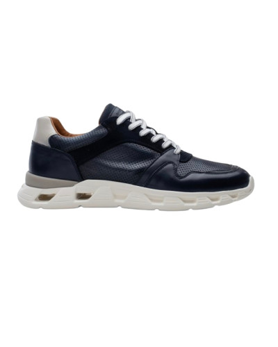 Scarpe uomo Ambitious 13448A sneakers in pelle blu navy US24AM06