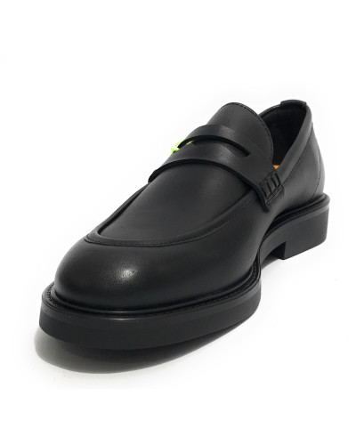 Scarpe uomo Ambitious 12306 mocassino in pelle nero U24AM04