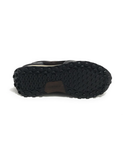 Scarpe uomo Ambitious sneaker pelle e tessuto testa di moro U25AM21 13689-6565AM