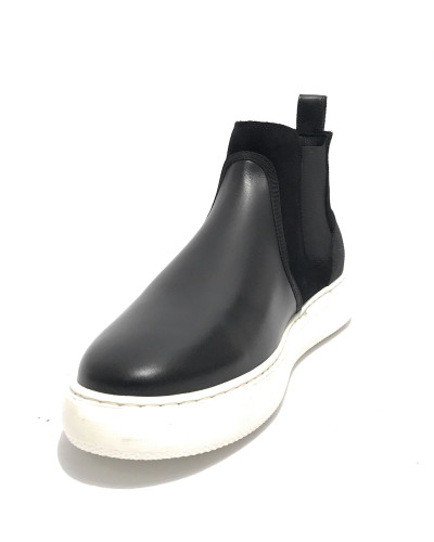 Scarpe uomo Ambitious sneaker 11799 slip-on in pelle scamosciata black U23AM08