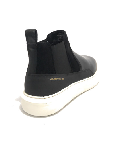 Scarpe uomo Ambitious sneaker 11799 slip-on in pelle scamosciata black U23AM08