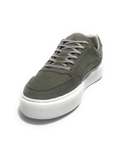 Scarpe uomo Ambitious 12016 sneaker in pelle scamosciata grigio tundra US22AM01