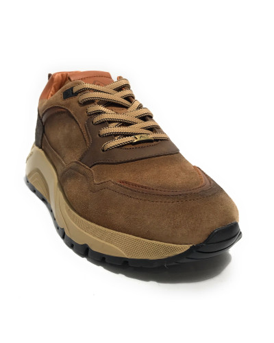 Scarpe uomo Ambitious sneaker pelle scamosciata tobacco U25AM03 13422A-7132AM