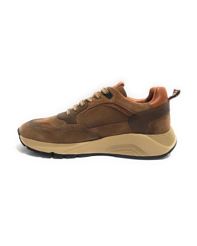 Scarpe uomo Ambitious sneaker pelle scamosciata tobacco U25AM03 13422A-7132AM