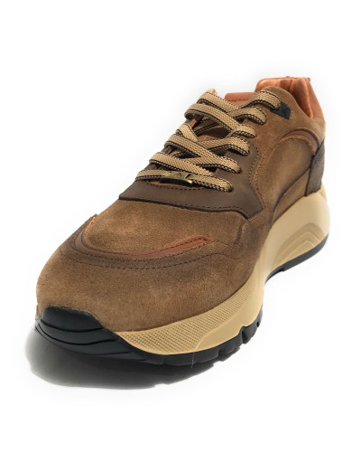 Scarpe uomo Ambitious sneaker pelle scamosciata tobacco U25AM03 13422A-7132AM