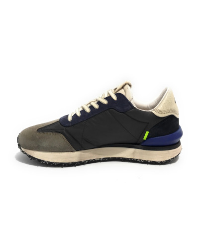 Scarpe uomo Ambitious 11538 sneaker running taupe / blu U24AM12