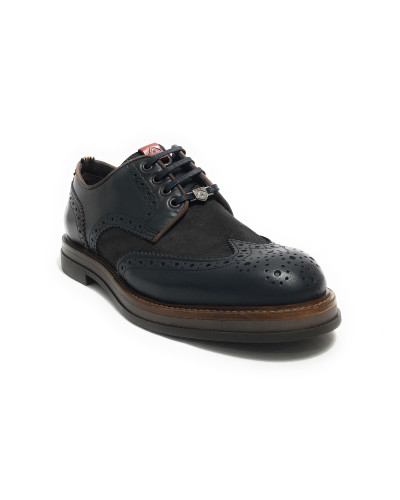 Scarpe uomo Ambitious francesina stringata in pelle navy combi U25AM09 12391C-6553AM