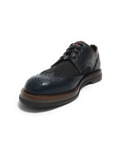 Scarpe uomo Ambitious francesina stringata in pelle navy combi U25AM09 12391C-6553AM