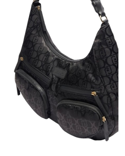 Borsa donna Liu-jo hobo L tessuto jacquard nero BS25LJ124 TA5245 T2801