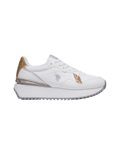 Sneaker U.S. POLO  donna Bayle003C white/ gold DS25UP01