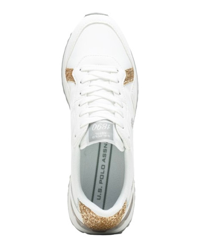 Sneaker U.S. POLO  donna Bayle003C white/ gold DS25UP01