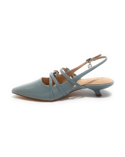 Scarpe donna sandalo Gold&gold ecopelle azzurro DS25GG09 G018