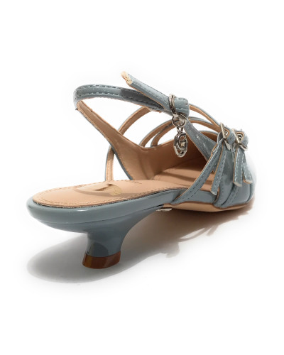 Scarpe donna sandalo Gold&gold ecopelle azzurro DS25GG09 G018
