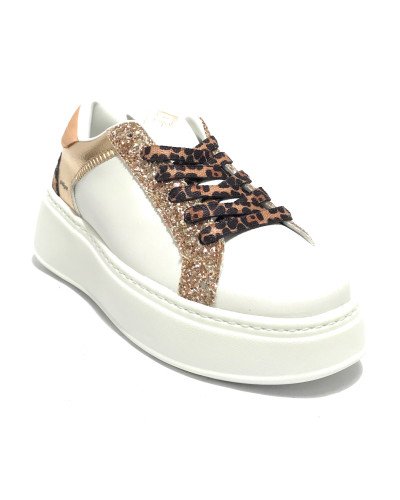 Sneaker donna Gold&gold bianco/ leopard DS25GG12 GB948