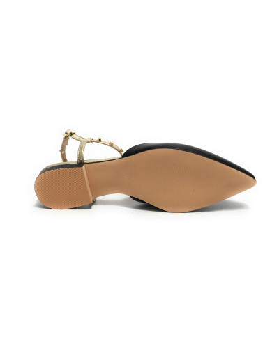 Scarpe donna sandalo Gold&gold ecopelle nero DS25GG18 GD245