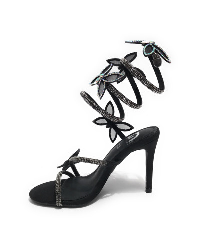 Scarpe donna Gold&gold sandalo con tacco tc 9,5 nero DS25GG25 GH50