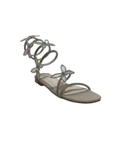 Scarpe donna Gold&gold sandalo con strass silver DS25GG27 GH52