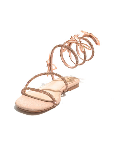 Sandalo donna Gold&gold con strass pink DS25GG33 GH52