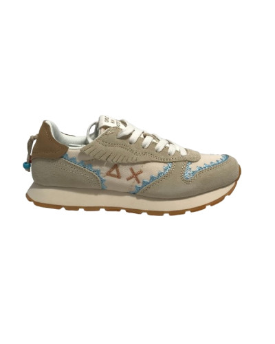 Sneaker Sun68 Girls's Ally ethnic teen bianco panna ZS25SU06 Z35405T