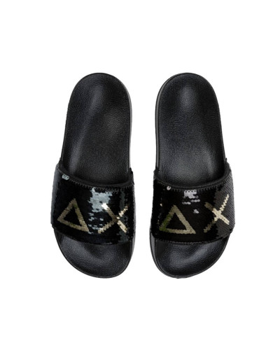 Slippers beach sequin Sun68 1143 nero donna DS25SU26 X35203