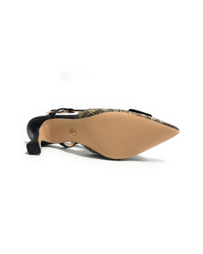 Scarpe donna sandalo Gold&gold nero DS25GG51 GP777