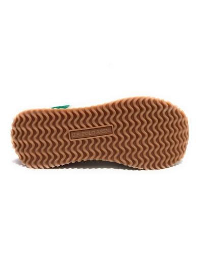 Scarpe U.S. POLO Donna sneaker Sacha007 light beige/ green DS25UP09