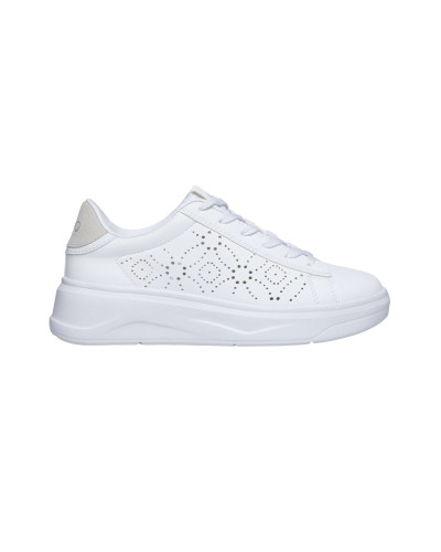 Sneaker U.S. POLO donna Ginger001 in ecopelle white DS25UP06
