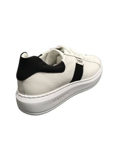 Scarpe uomo Harris Sport sneakers in pelle bianco/ matrix nero U17HA193