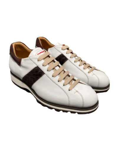 Scarpe uomo Harris Firenze sneaker  bianco/ moro U17HA159