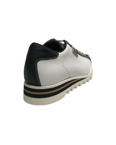 Scarpe uomo Harris sneaker pelle bianco/ stampa roccia/ nero U17HA188