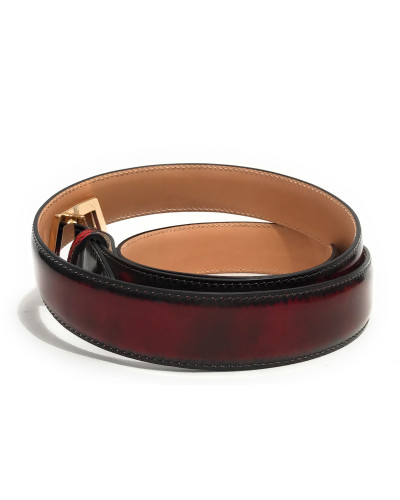Cinta Harris in pelle shade rosso con fibbia regolabile A19HA25