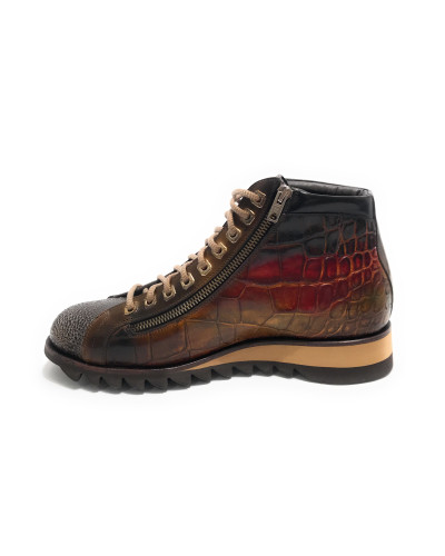 Scarpe Harris polacchino stampa cocco Osaka razza shade lino U17HA184