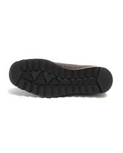 Scarpe uomo Harris sneaker pelle roccia opaco/ cocco shade marrone/ crystal green U17HA213 2817
