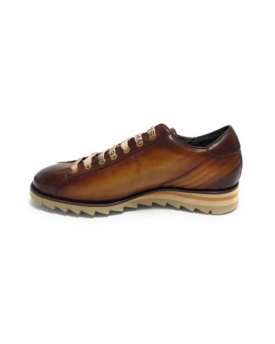 Scarpe uomo Harris sneaker pelle cacao yes/giallo / black U17HA203 3895