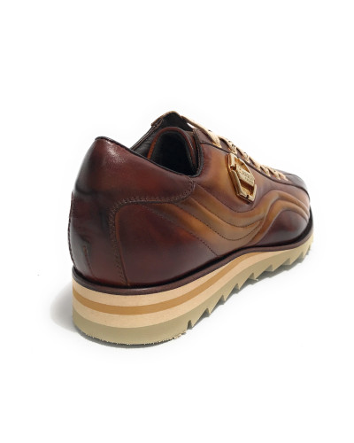 Scarpe uomo Harris sneaker pelle cacao yes/giallo / black U17HA203 3895