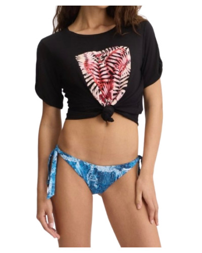 T-shirt donna Liu Jo nero/palm ES25LJ54 VA5155 JS360 M9201