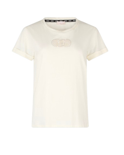 T-shirt donna Liu Jo bianco ES25LJ58 TA5180 JS923 M9248