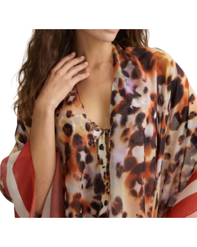 Kaftano donna Liu Jo beach animalier rouge ES25LJ57 VA5174 T4902