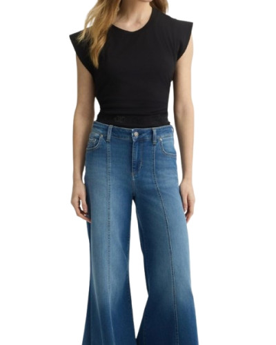 Top donna Liu Jo nero ES25LJ59 TA5272 J6308 22222