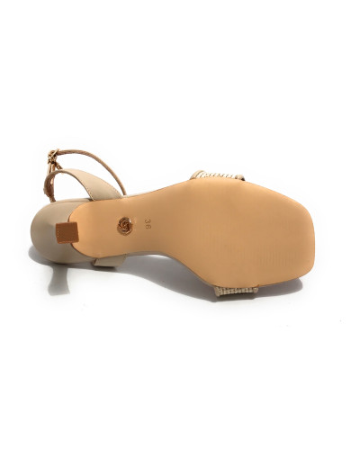 Scarpe donna sandalo Gold&gold ecopelle taupe DS25GG64 GU297