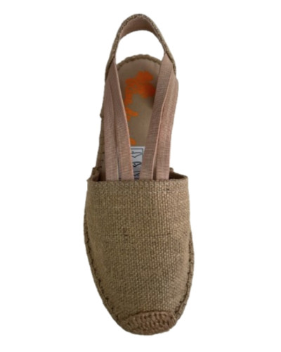 Spadrillas campesina  fondo corda Elite tc 40 tessuto taupe  DS25EL01
