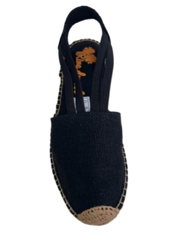 Spadrillas campesina  fondo corda Elite tc 40 tessuto black  DS25EL02