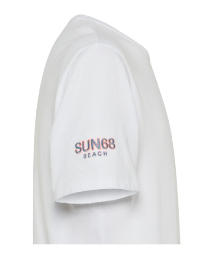 T-shirt uomo Sun68 bianco ES25SU01 T35140