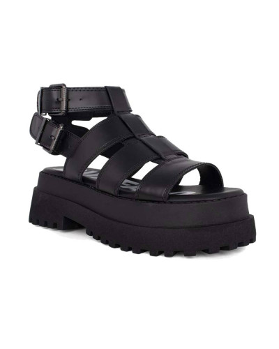 Sandalo donna Buffalo Pluto Gld nero DS25BF16 BN16022691