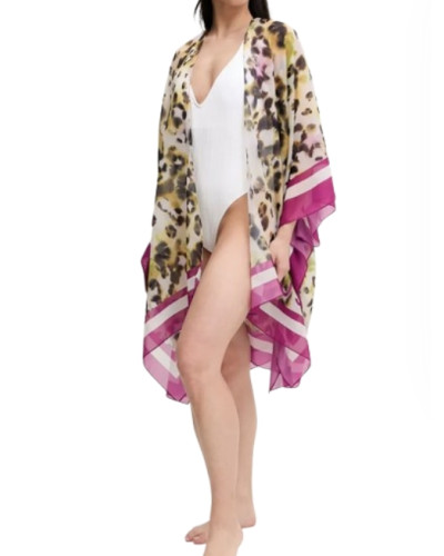 Kaftano donna Liu Jo beach animalier vert ES25LJ56 VA5174 T4902 M9146