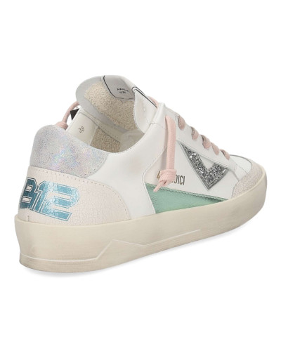 Sneaker donna 4B12 bianca/lime DS25QB06 KYLE-D110