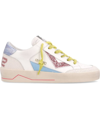 Sneaker donna 4B12 bianca/azzurra DS25QB05 KYLE-D109