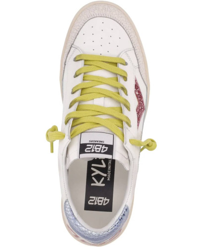 Sneaker donna 4B12 bianca/azzurra DS25QB05 KYLE-D109