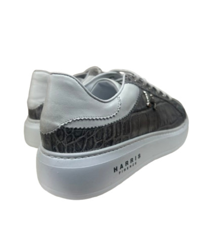 Scarpe uomo Harris Sport sneakers in pelle girigio lipsia fumé U17HA176